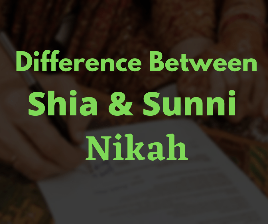 difference between Shia & Sunni Nikah