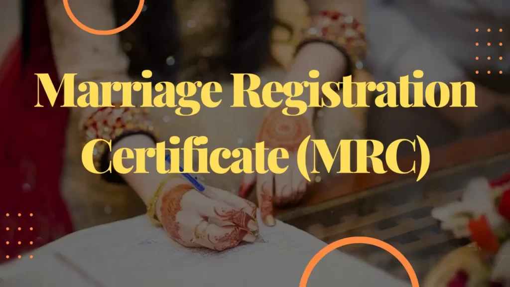 NADRA Marriage Registration Certificate (MRC)