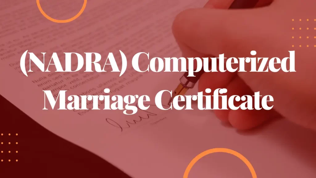 (NADRA) Computerized Marriage Certificate