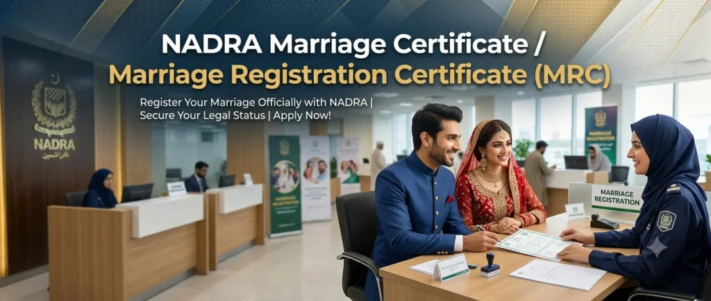 NADRA Marriage Certificate Pakistan, marriage registration certificate