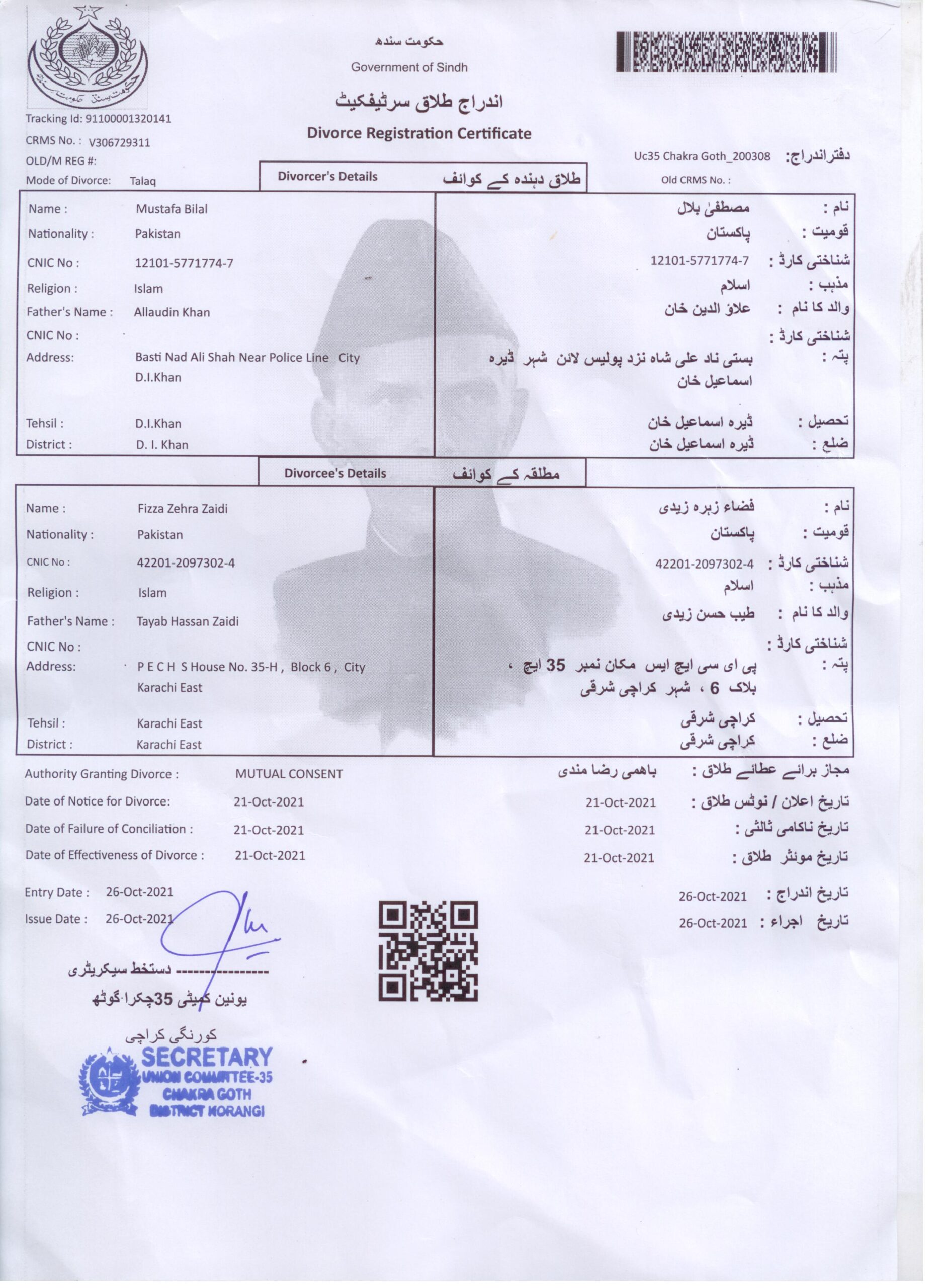 NADRA Divorce Certificate in Pakistan Court Marriage in Pakistan
