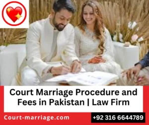 Court marriage fees in Pakistan